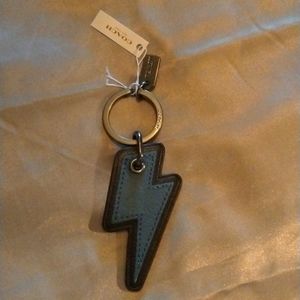Coach lightening bolt key fob